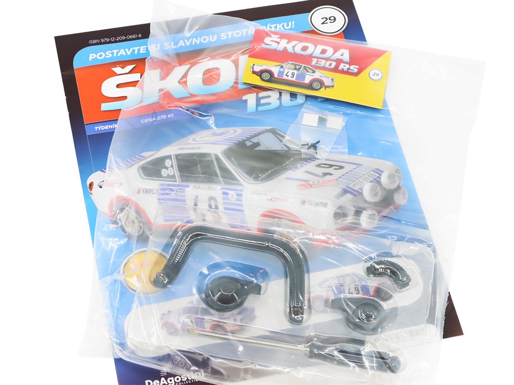 Škoda 130 RS 1:8 - časopis #29 se stavebnicí Škoda 130 RS 1:8 - časopis #29 se stavebnicí