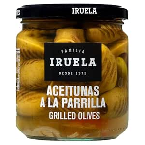 Iruela Grilled Pickled Olives with Jalapeño - Aceitunas a la Parrilla - 365g