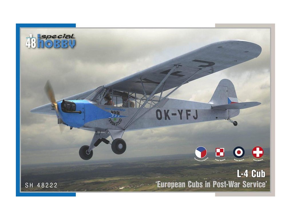 L-4 Cub in Post War Service 1:48 - Special Hobby L4 Mládě v Poválečné Službě - stavebnice Special Hobby 1/48