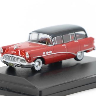 Buick Century Estate 1954 červený 1:87 - Oxford Buick Century Estate - kovový model auta 1/87