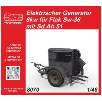 Elektrický generátor 8kw pro Flak Sw-36 s Sd.Ah.51 1:48 - Special Hobby Elektrischer Generator 8kw für Flak Sw-36 mit Sd.Ah.51 - stavebnice Special Hobby 1/48