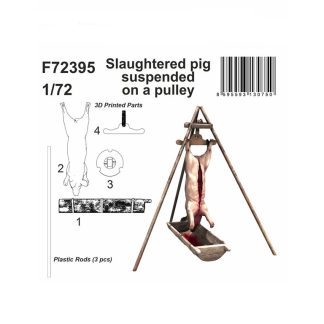 Figurka Slaughtered pig suspended on a pulley 1:72 - Special Hobby Figurka Poražené prase zavěšené na kladce - Special Hobby 1/72
