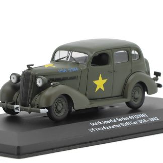 Buick Special Series 40 1936 1:43 - časopis Vojenské automobily s modelem #6 Buick Special Series-40 - kovový model auta 1/43