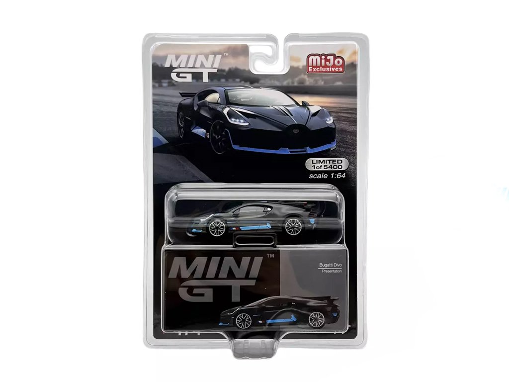 Bugatti Divo Presentation The Quail Configuration 2018 1:64 - MiniGT Bugatti Divo - kovový model auta 1/64