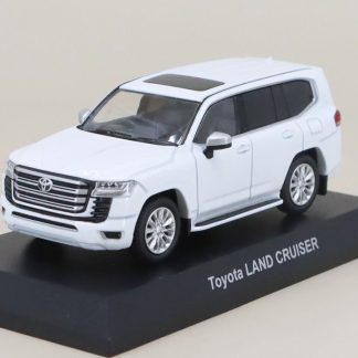 Toyota Land Cruiser ZX 2021 1:64 bílá - Kyosho časopis s modelem Toyota Land Cruiser - kovový model auta
