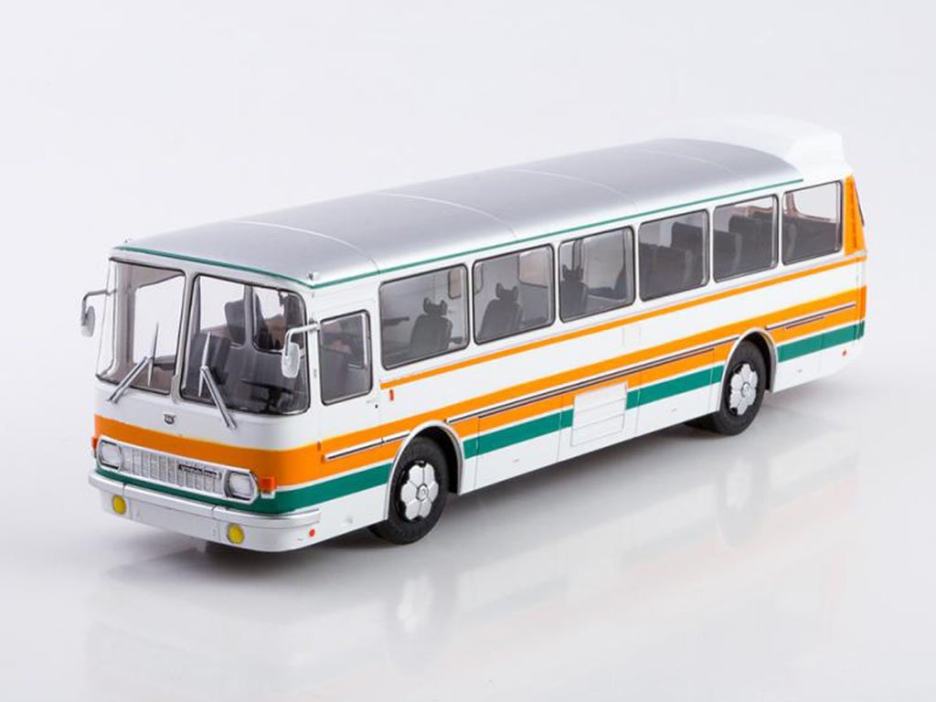 LAZ-699 autobus 1:43 MODIMIO - Naše autobusy časopis s modelem #13 LAZ 699 - kovový model autobusu