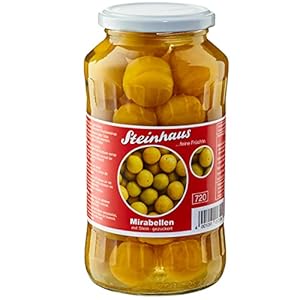 Stone House Fine Mirabelles with Stone and Sugared in Glass 720 g