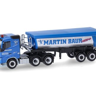 Volvo FH FD 2020 Sklápěč Martin Baur 1:87 - Herpa Volvo FHFD Dumper Martin Baur - kovový model auta 1/87