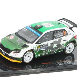 Škoda Fabia Rally 2 #24 N. Gryazin / K. Aleksandrov Rally Monte Carlo 2023 1:43 - IXO Models Škoda Fabia Rally 2 #24 N. Gryazin/ K. Aleksandrov Rally Monte Carlo 2023 1/43 - kovový model auta