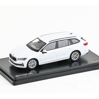 Škoda Superb IV Combi 2023 Bílá Purity 1:43 - Abrex Škoda Superb 4 Combi- kovový model auta 1/43