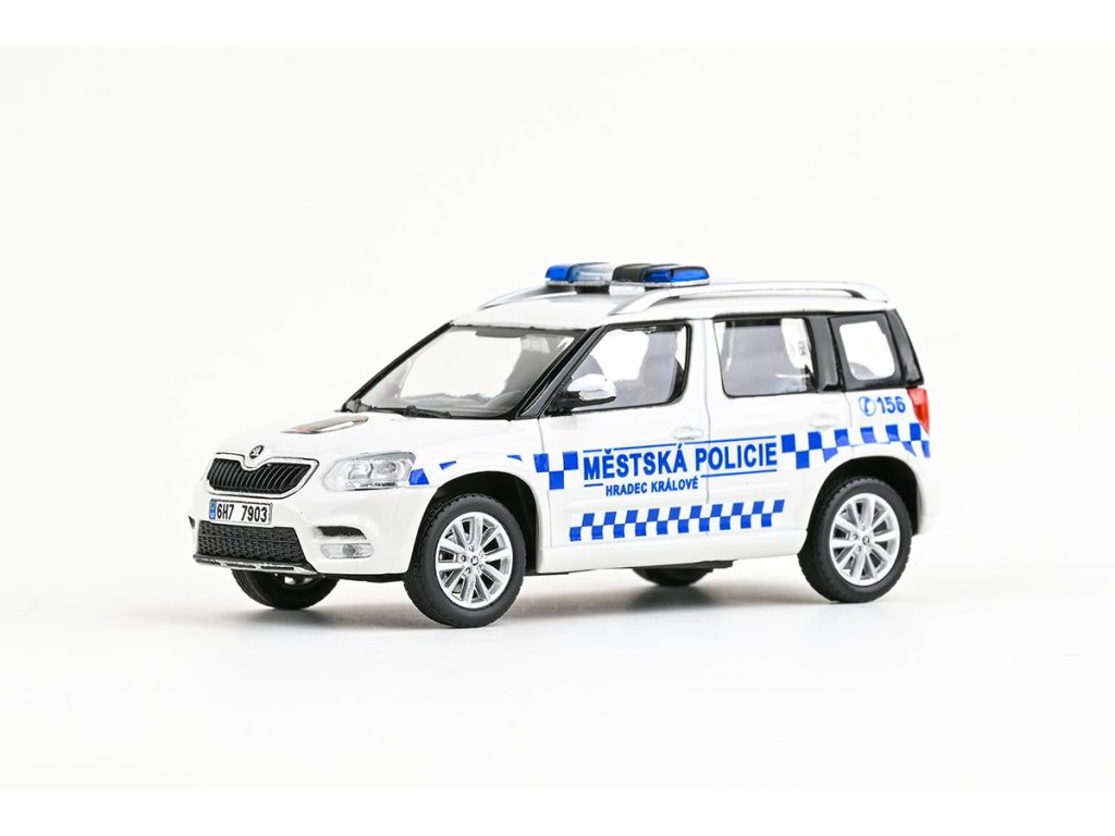 Škoda Yeti FL Městská Policie Hradec Králové 2013 1:43 - Abrex Škoda Yeti FL MP Hradec Králové 2013 - kovový model auta