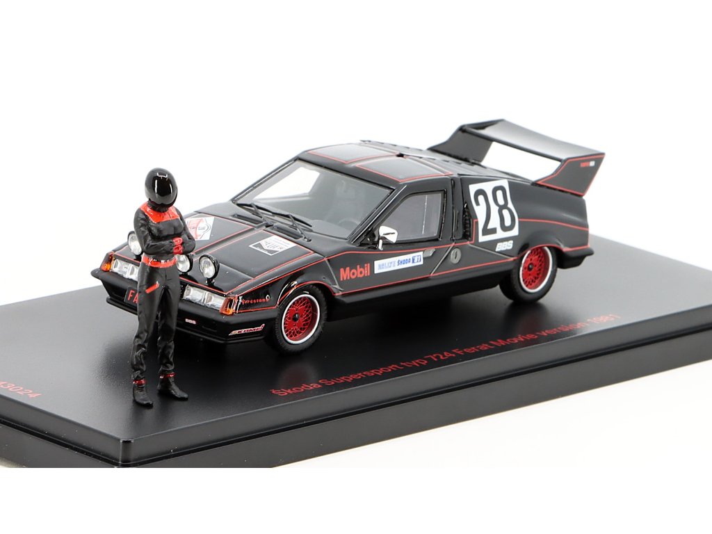 Škoda Ferat Movie Version with figure 1:43 - FoxToys Skoda Ferat Movie Version with figure - kovový model auta