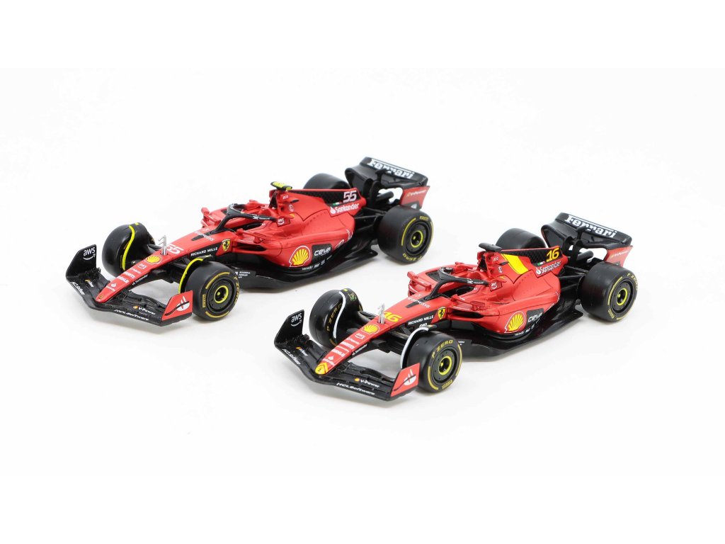 Ferrari Set 2X F1 SF-23 Scuderia 1:43 - Bburago Ferrari Set 2X F1 SF-23 Scuderia - kovový model auta