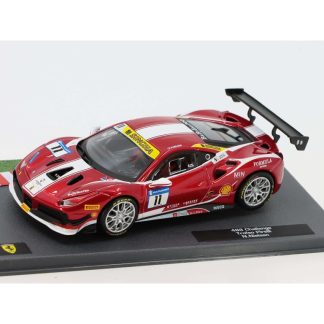 Ferrari 488 GTB N11 Challenge Trofeo 1:43 - časopis s modelem Ferrari 488 GTB N11 - kovový model auta 1/43