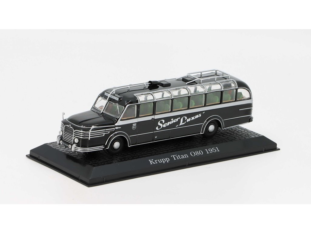 Krupp Senior Luxus autobus 1951 1:72 - časopis s modelem Krupp Senior Luxus - kovový model