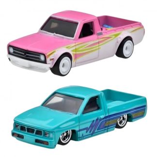 Sada: Datsun Sunny Truck 1975 + Custom '93 Nissan D21 1:64 - Hot Wheels Sada: Datsun Sunny Truck 1975 + Custom '93 Nissan D21 - modely aut 1/64