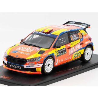 Škoda Fabia Lopez/Vazquez 2024 Rally Monte Carlo 1:18 - IXO Models Škoda Fabia Lopez/Vazquez 2024 Rally Monte Carlo - kovový model auta