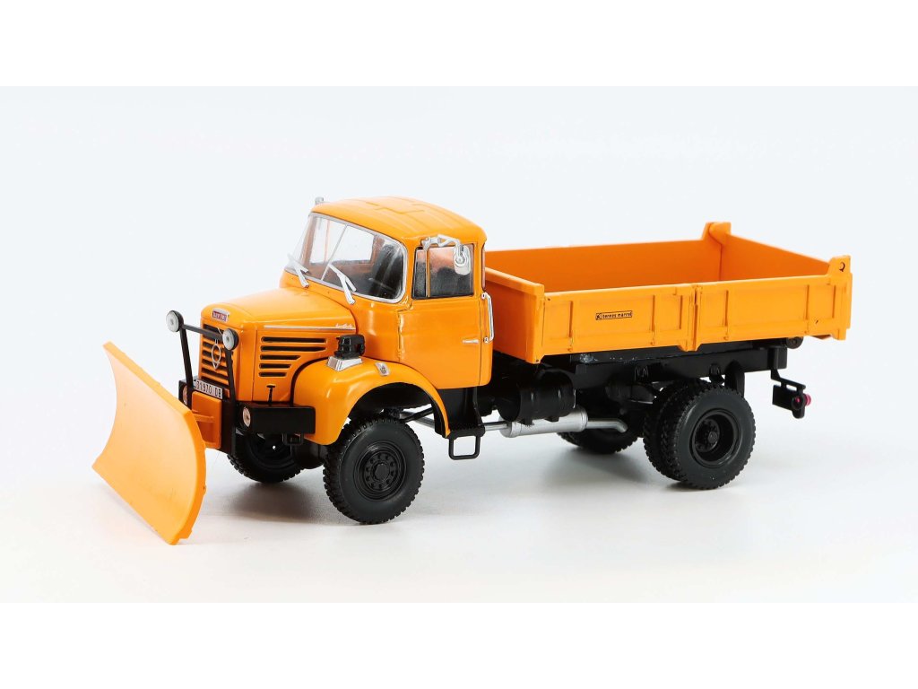Berliet L646 M3 sněžný pluh 1:43 - Hachette časopis s modelem Berliet L646 M3 - kovový model auta