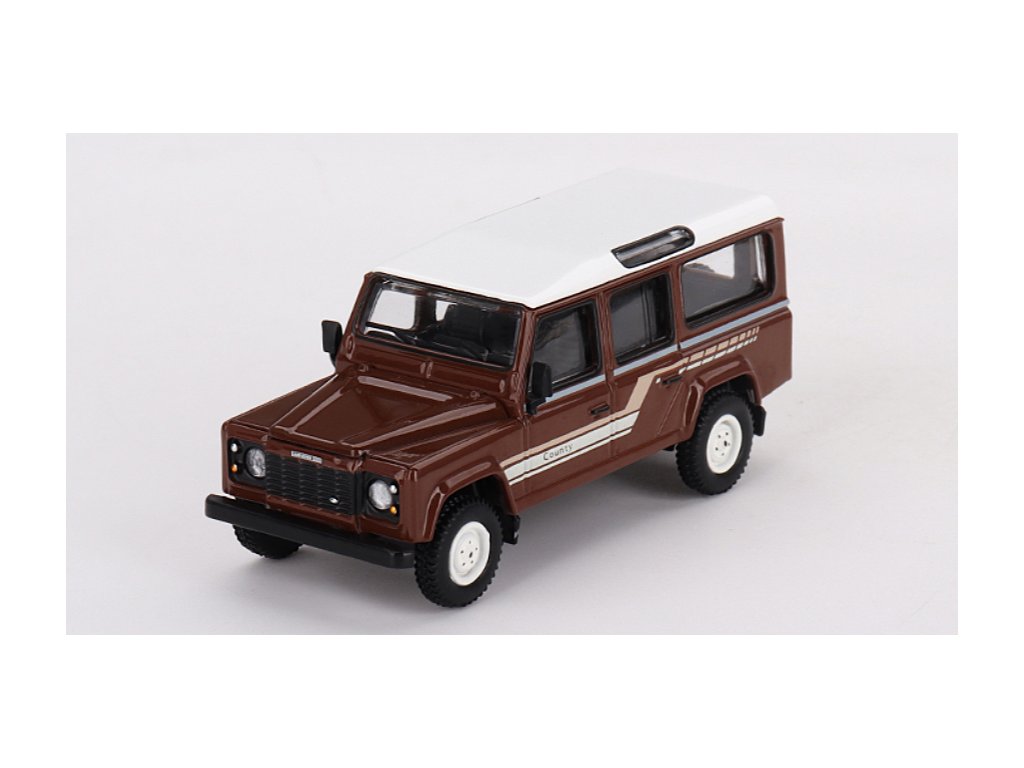 Land Rover Defender 110 1985 County Station Wagon 1:64 - MiniGT Land Rover Defender 110 - kovový model auta