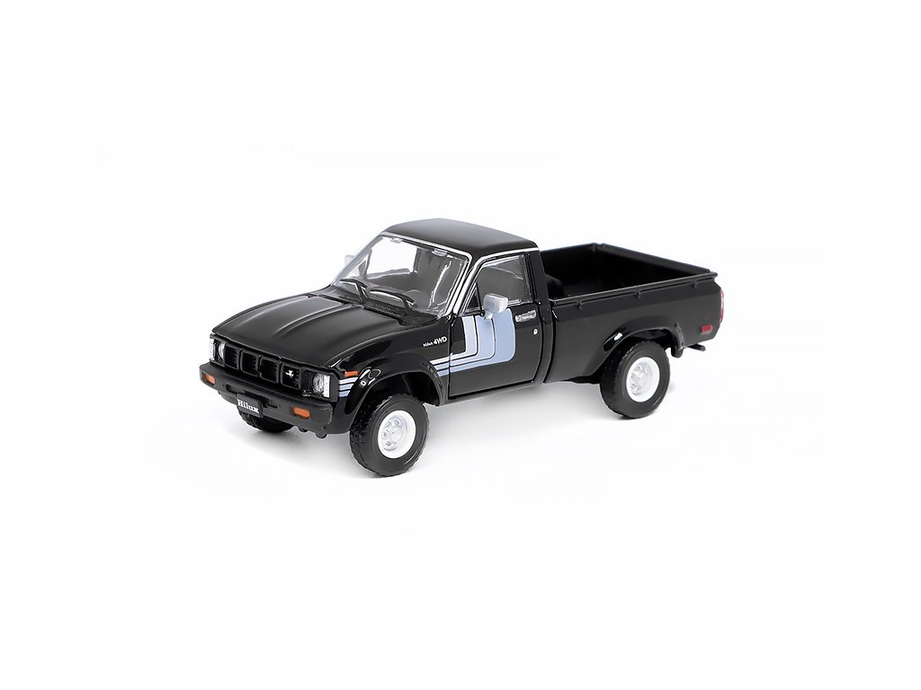 Toyota Hilux 1980 RHD černá 1:64 - BM Creations Toyota Hilux 1980 - kovový model auta