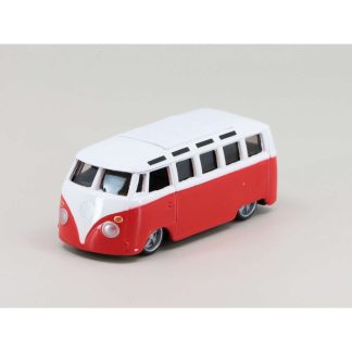 Volkswagen T1 Van Samba červená 1:64 - Bburago VW T1 minibus - kovový model auta