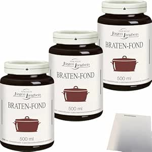 usy Bundle for Jürgen Langbein Roast Fond Pack of 3 (3 x 500 ml Glass) + usy Block