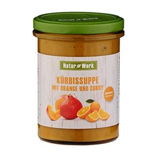 Pumpkin Soup with Orange and Curry, a Pure Natural Vegetable Soup by Natur Werk 6 Glasses with A, 380 ml