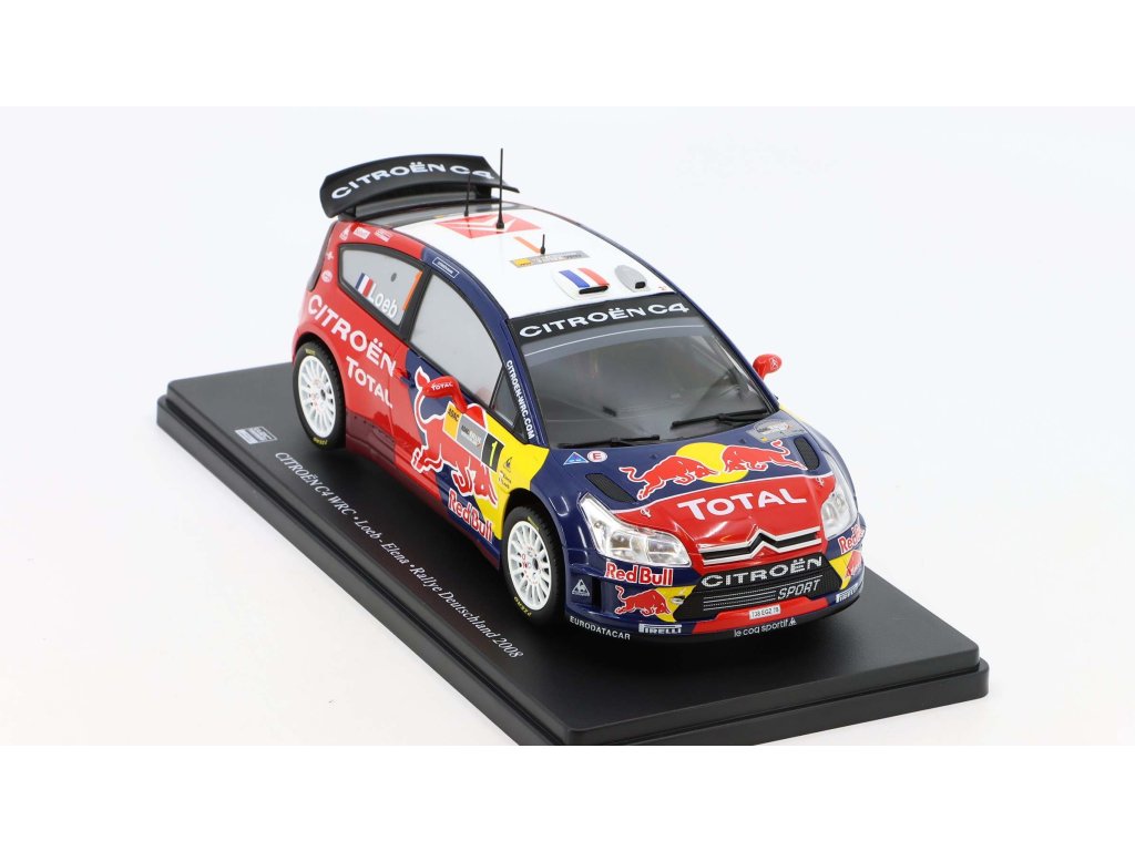 Citroen C4 Red Bull No 1 Rally Germany 2008 1:24 - Altaya časopis s modelem Citroen C4 Red Bull - kovový model auta