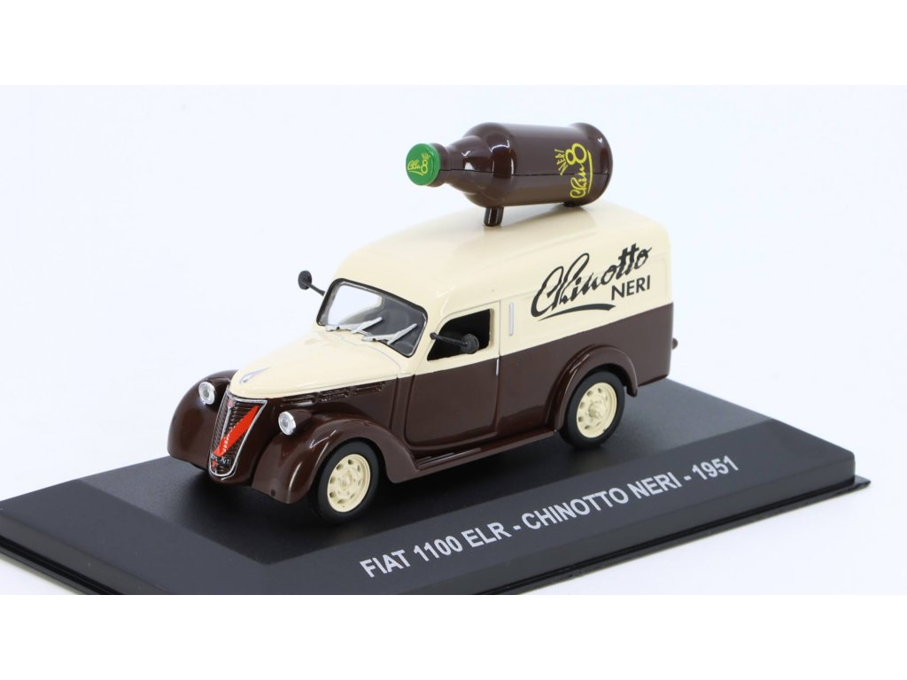 Fiat 1100 Elr Van 1951 Chinotto Neri 1:43 - časopis s modelem Fiat 1100 Elr Van - kovový model