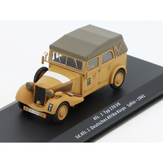 Mercedes-Benz TYP 170 VK Lybia 1941 1:43 - časopis Vojenské automobily s modelem #16 KfZ.1 TYP 170 VK Lybia 1941 - kovový model auta 1/43