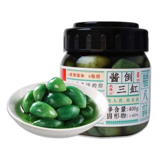 BaiLiSnacky Laba Garlic Pickled Garlic 400g/Tin Green Garlic Green Garlic Vegetarian Food Delicious Vinegar Garlic
