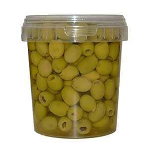 Hymor Green Olives Pitted - 6 x 450 g Containers - Olives from Morocco without Stone Moroccan Olive Inlaid in Lake Vegan, Gluten Free, for Tapas, Salads, Cooking