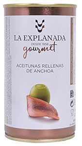Anchovis Stuffed Olives 150g The Gourmet Esplanade [Pack of 15 Units]