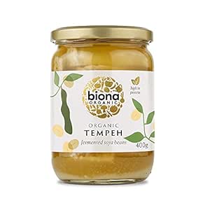 Biona Organic Tempeh (6 x 400g) Fermented Whole Soybeans Protein Rich Fibre Source Ideal Vegan Substitute