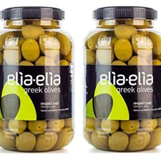 2 x 1 kg Green Greek Halkidiki Olives Large Mammut Mammouth Inlaid in Lake + 10 ml Olive Oil for Test Set - Halkidiki Greece