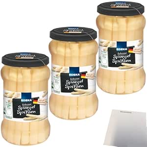 usy Bundle for German Asparagus Tips, Premium Quality, Pack of 3 (3 x 280 g Glass) + usy Block