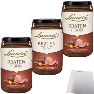 usy Bundle für Lacroix Braten-Fond 3er Pack (3x400ml Glas) + usy Block