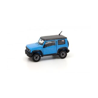 Suzuki Jimny JB74 modrá RHD 1:64 - BM Creations Suzuki Jimny JB 74 - kovový model auta