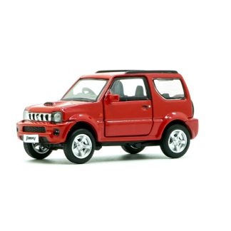 Suzuki Jimny JB43 1998 červená RHD 1:64 - BM Creations Suzuki Jimny jb 43 - kovový model auta