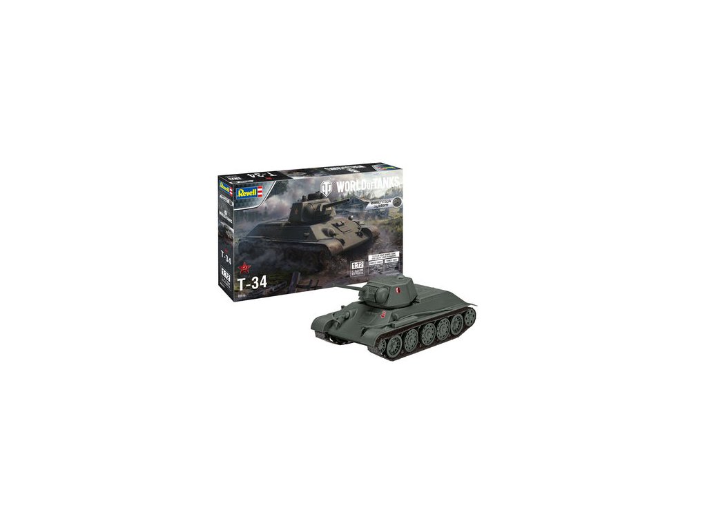 T-34 World of Tanks 1:72 - Revell stavebnice T 34 - stavebnice Revell 1/72