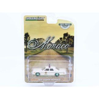 Dodge Monaco Policie 1975 zelená kola 1:64 - GreenLight Dodge Monaco Police - kovový model auta 1/64