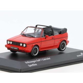 Volkswagen Golf I Cabrio Sportline 1992 červená 1:43 - Solido Volkswagen Golf I Cabrio Sportline - kovový model auta