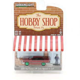 Ford Taurus 1989 s figurkou zelená kola 1:64 - GreenLight Ford Taurus - kovový model