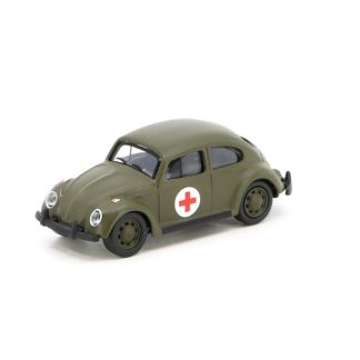 Volkswagen Beetle German Army Medic Unit 1:87 - Schuco VW Beetle Sanitka - kovový model auta