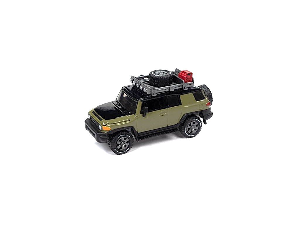 Toyota FJ Cruiser 2007 zelená 1:64 - Johnny Lightning Toyota F J Cruiser - sběratelský model auta 1/64