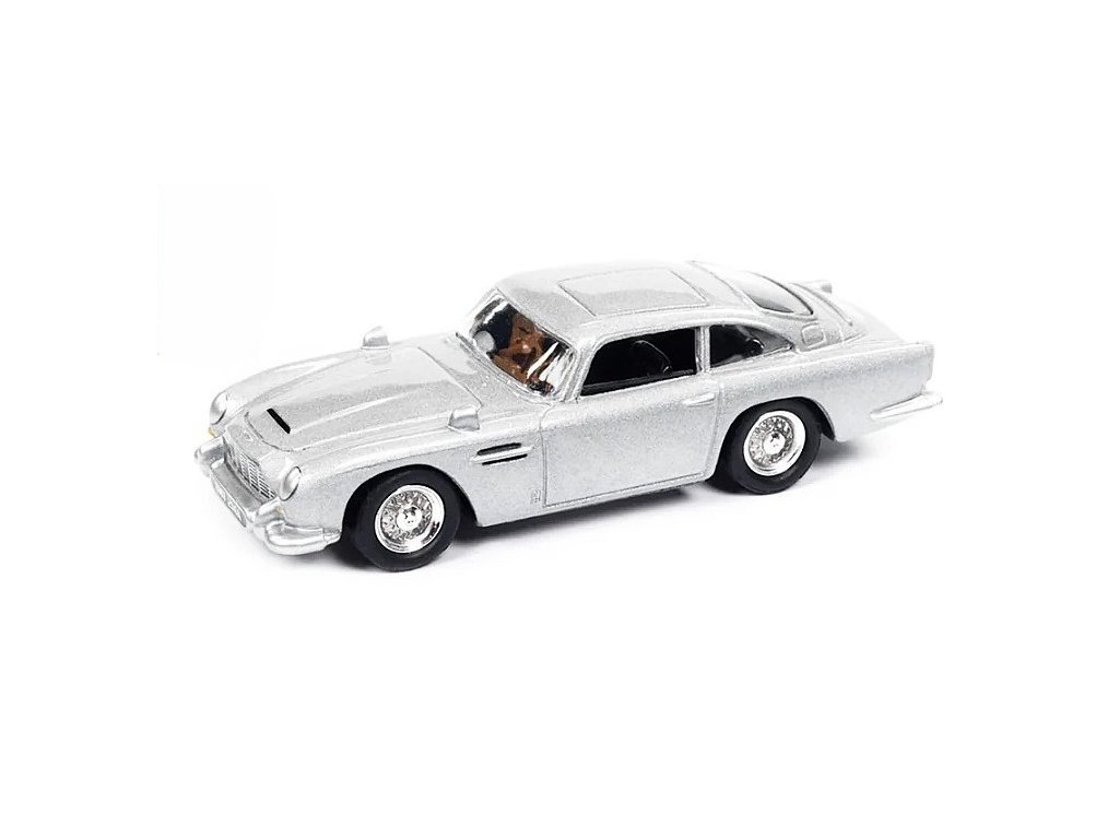 Aston Martin DB5 z filmu Zlaté oko 1:64 - Johnny Lightning Aston Martin DB 5 GoldenEye - kovový model auta 1/64