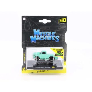 Chevrolet C-10 Pickup 1972 tyrkysový 1:64 - Maisto Chevrolet C10 Pickup - kovový model auta