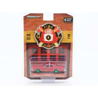 Plymouth Fury 1976 Hasiči zelená kola 1:64 - GreenLight Plymouth Fury 1976 1/64 - kovový model
