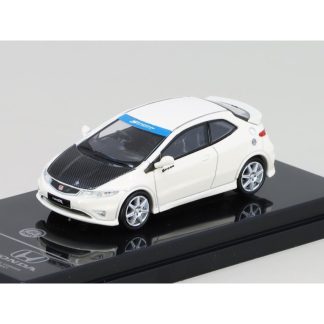 Honda Civic FN2 Type R 2007 bílá RHD 1:64 - PARAGON Models Honda Civic FN2 Type R - kovový model auta 1/64