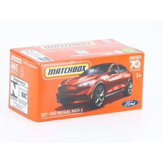 Ford Mustang Mach-E 2021 červená 1:64 - MATCHBOX 21 Ford Mustang Mach E - model auta